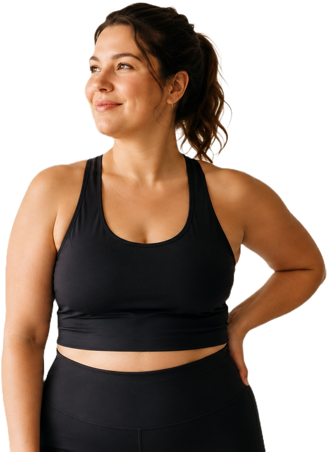 Member in athletic wear looking toward personalized metabolic care